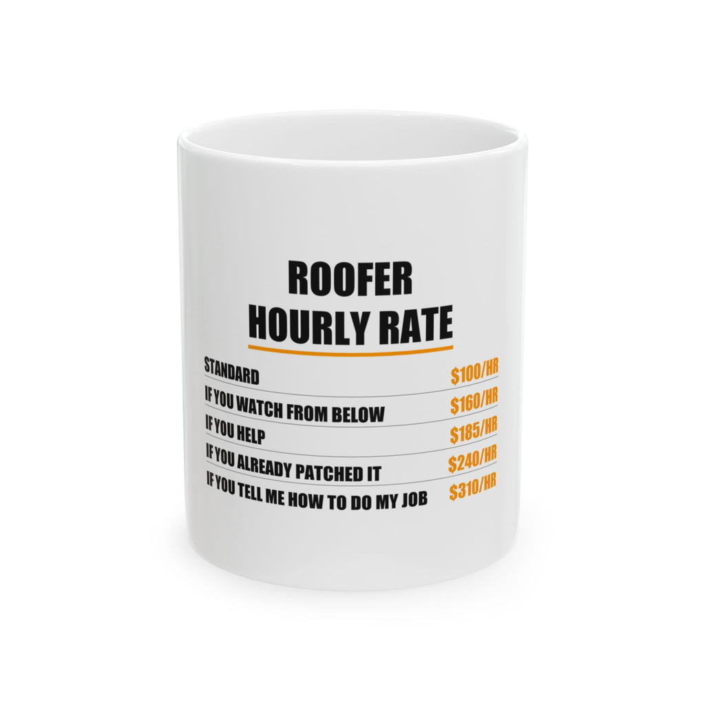 Roofer Hourly Rate Mug from Kindling & Hammer