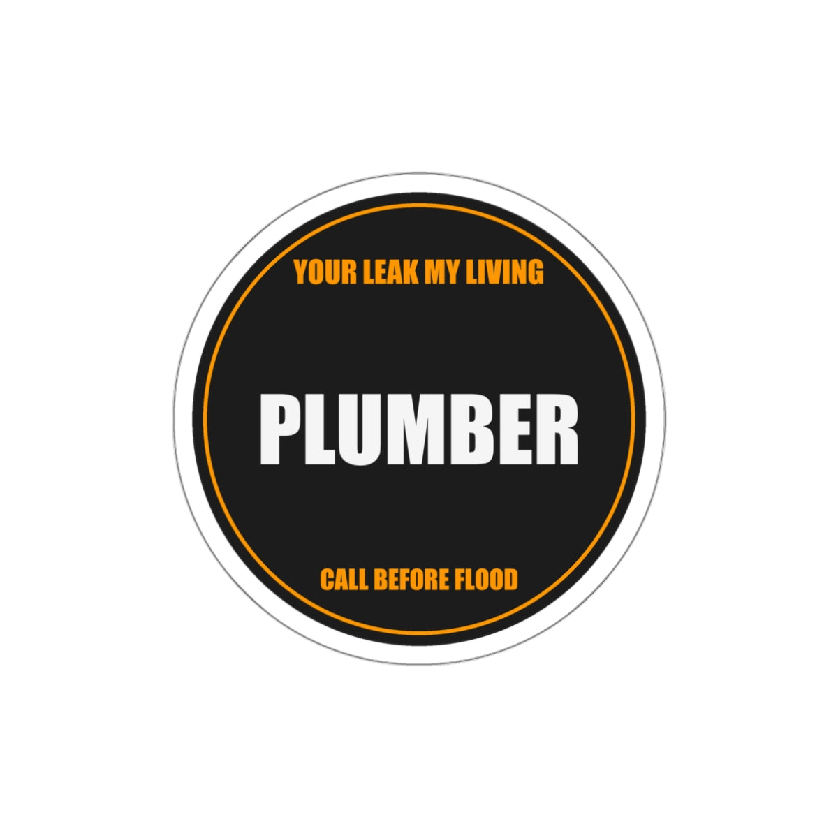 Plumber Die-Cut Vinyl Sticker - view 2