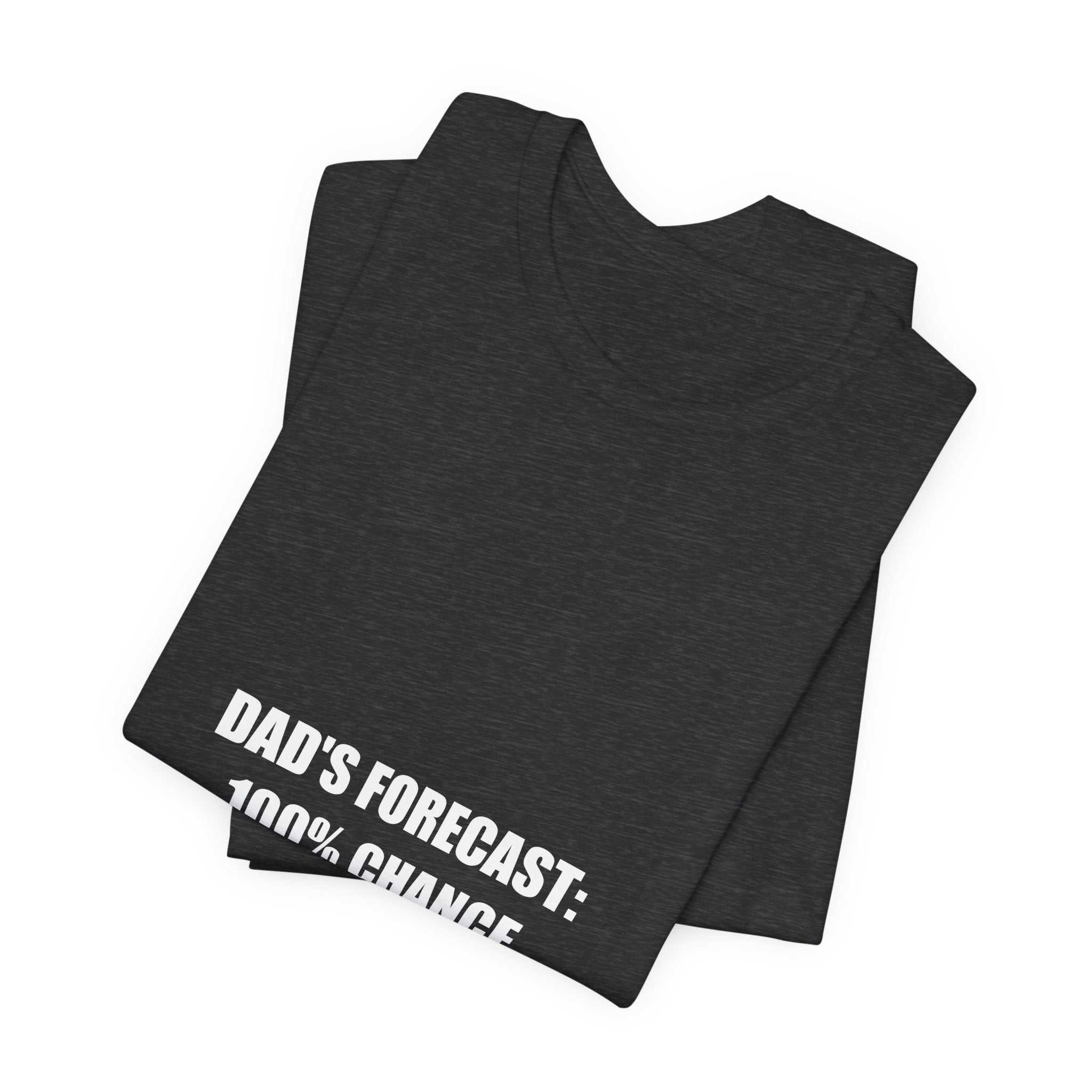 Dad's Forecast 100% Chance of Grilling Shirt - Funny BBQ Dad Tee, Father's Day Gift, Premium Bella Canvas