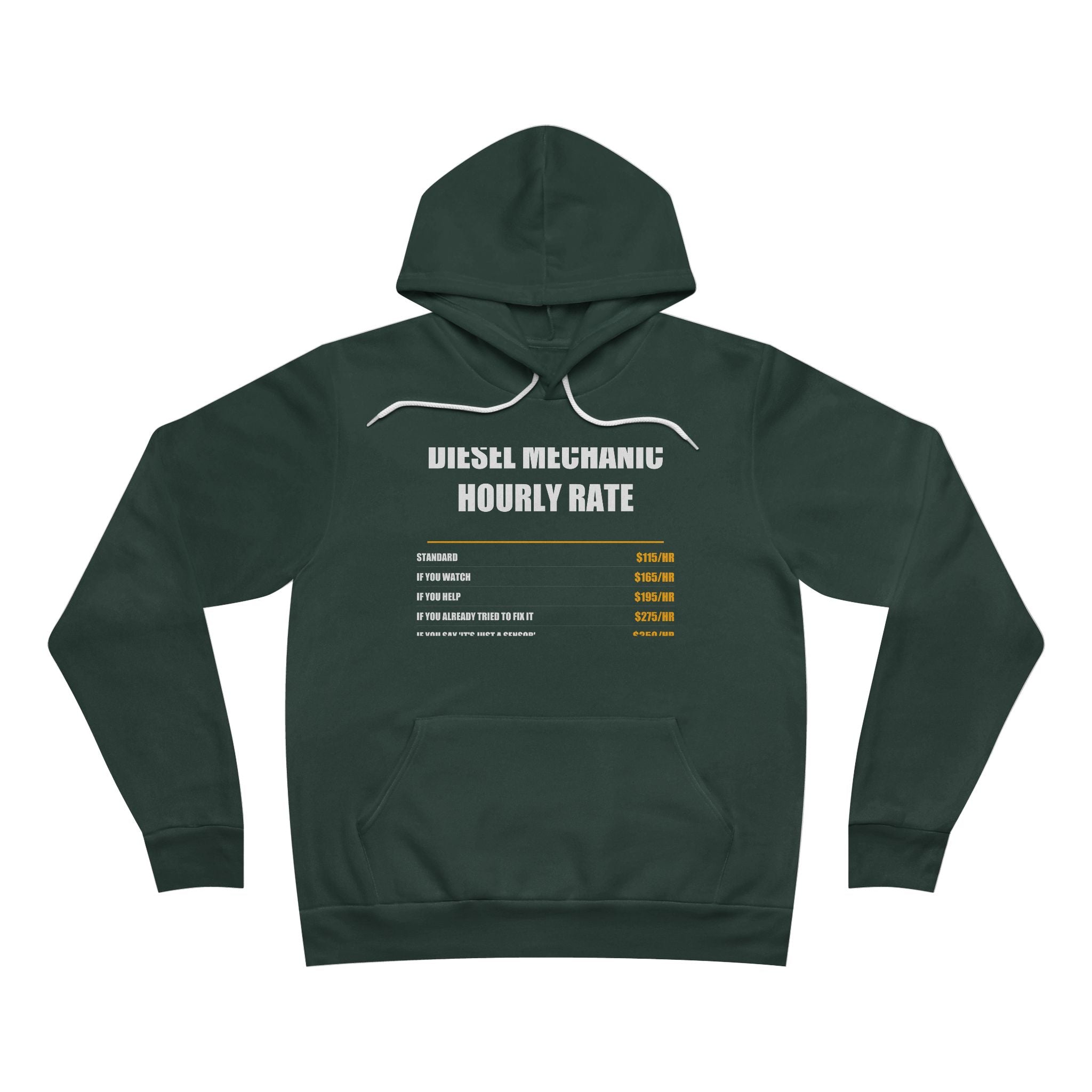 Diesel Mechanic Hourly Rate Hoodie - view 2
