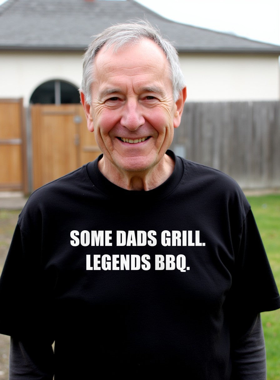 Some Dads Grill Legends BBQ Shirt — worn lifestyle photo