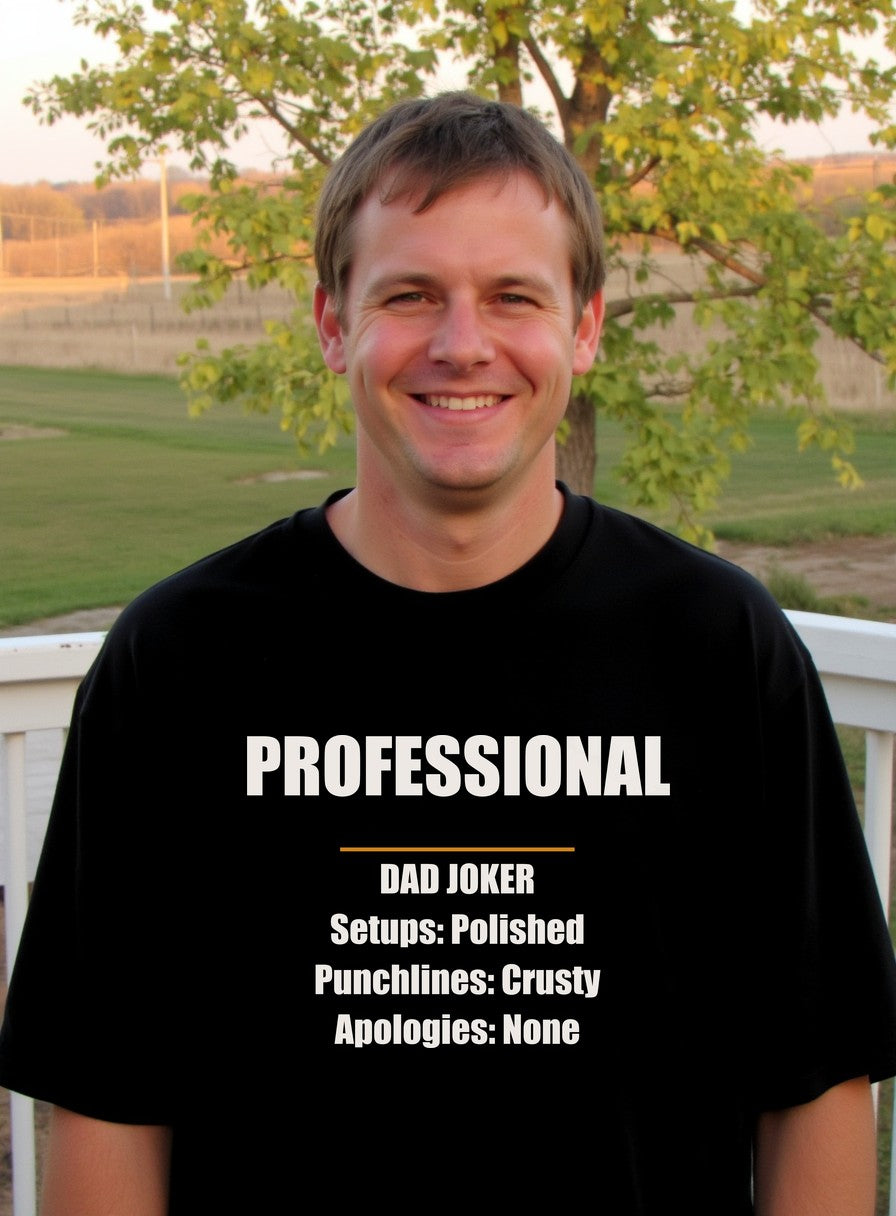 Professional Dad Joker Shirt — worn lifestyle photo
