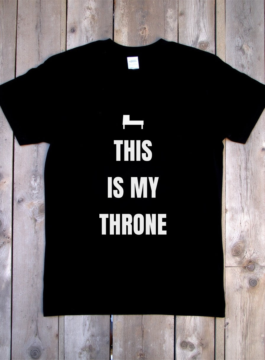 This Is My Throne Recliner Shirt — flat lay photo