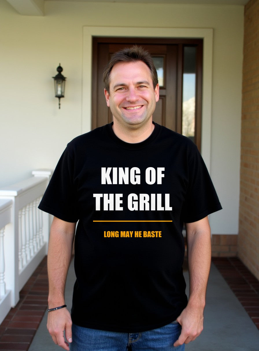 King of the Grill Shirt — worn lifestyle photo