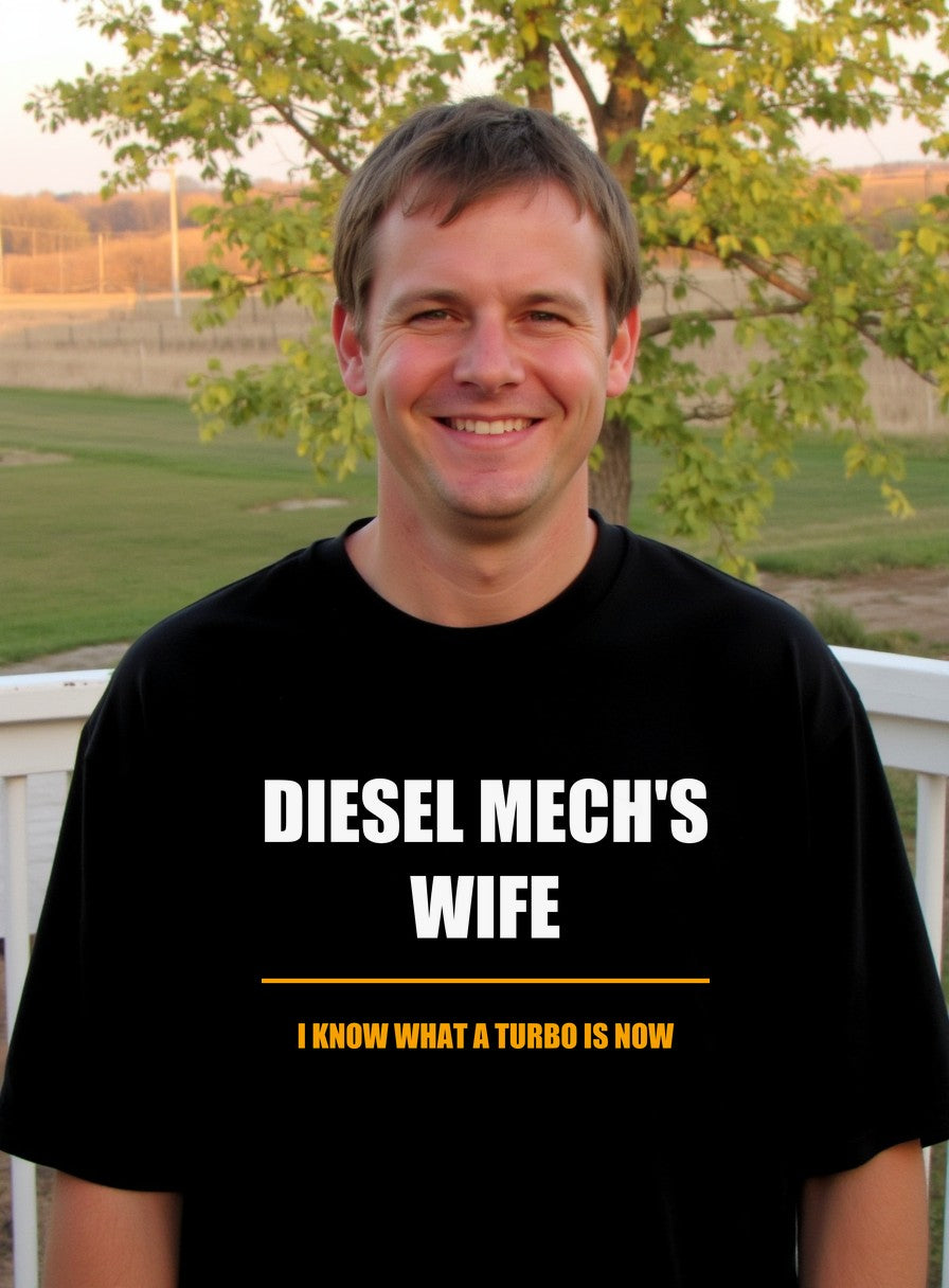 Diesel Mechanic's Wife Shirt — worn lifestyle photo