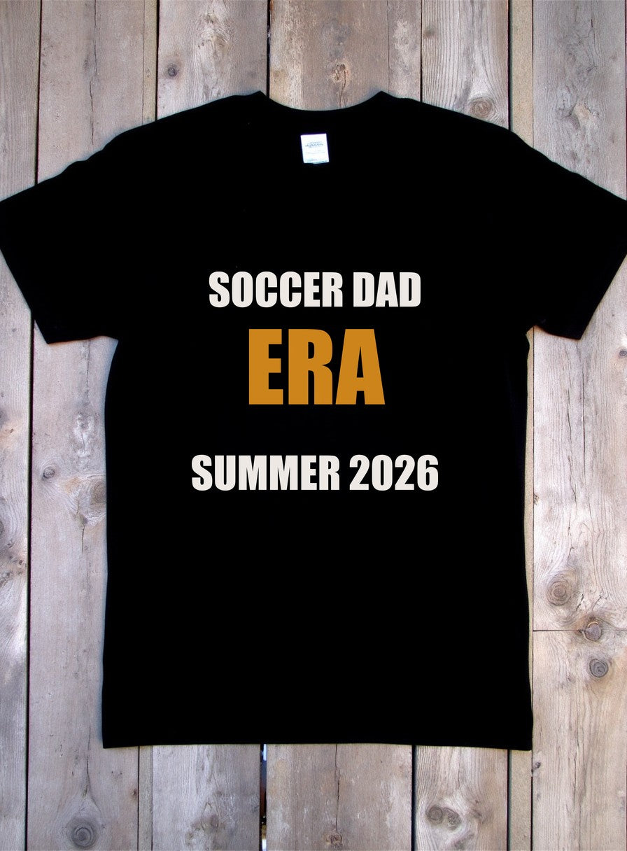 Soccer Dad Era Summer 2026 Shirt — flat lay photo