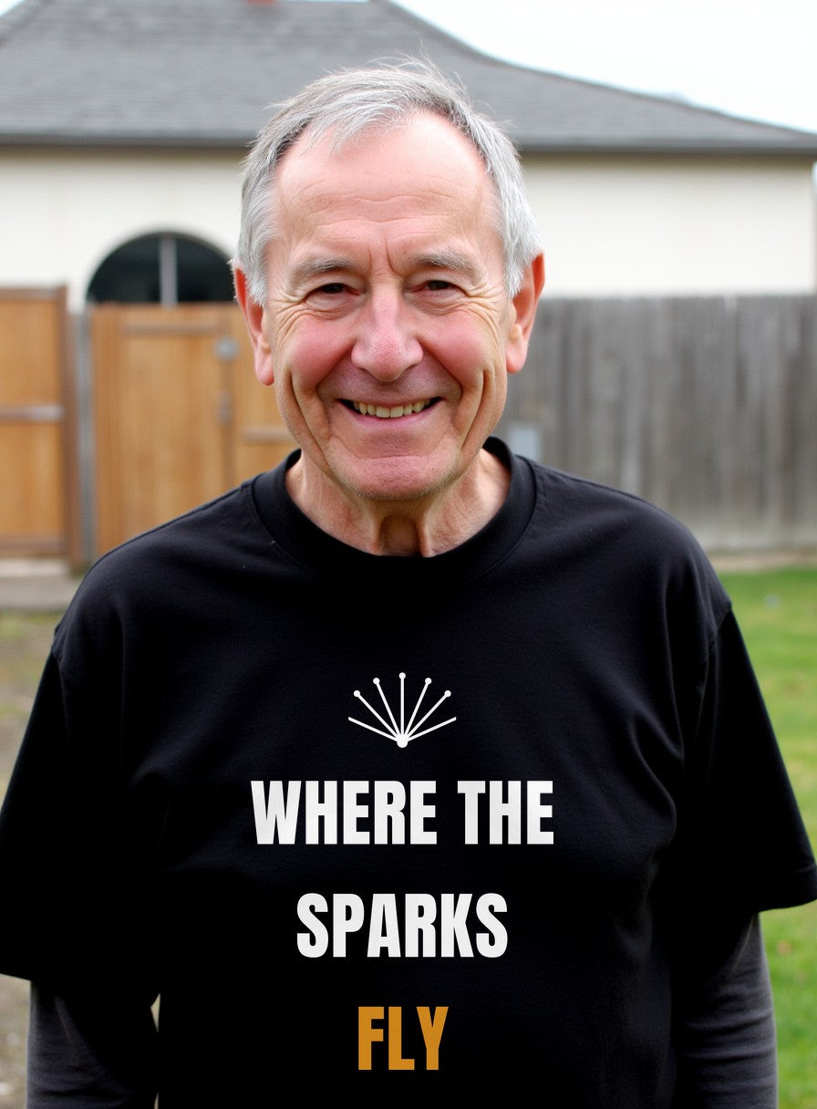 Where The Sparks Fly Welder Shirt — worn lifestyle photo