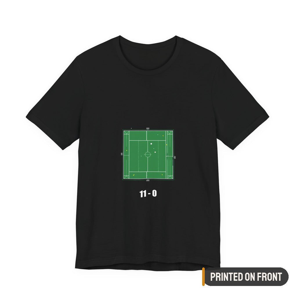 Pickleball 11-0 Shirt — printed on front (placement label)
