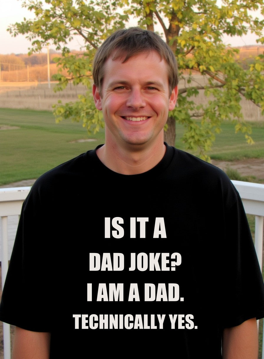 Is It A Dad Joke I Am A Dad Technically Yes Shirt — worn lifestyle photo