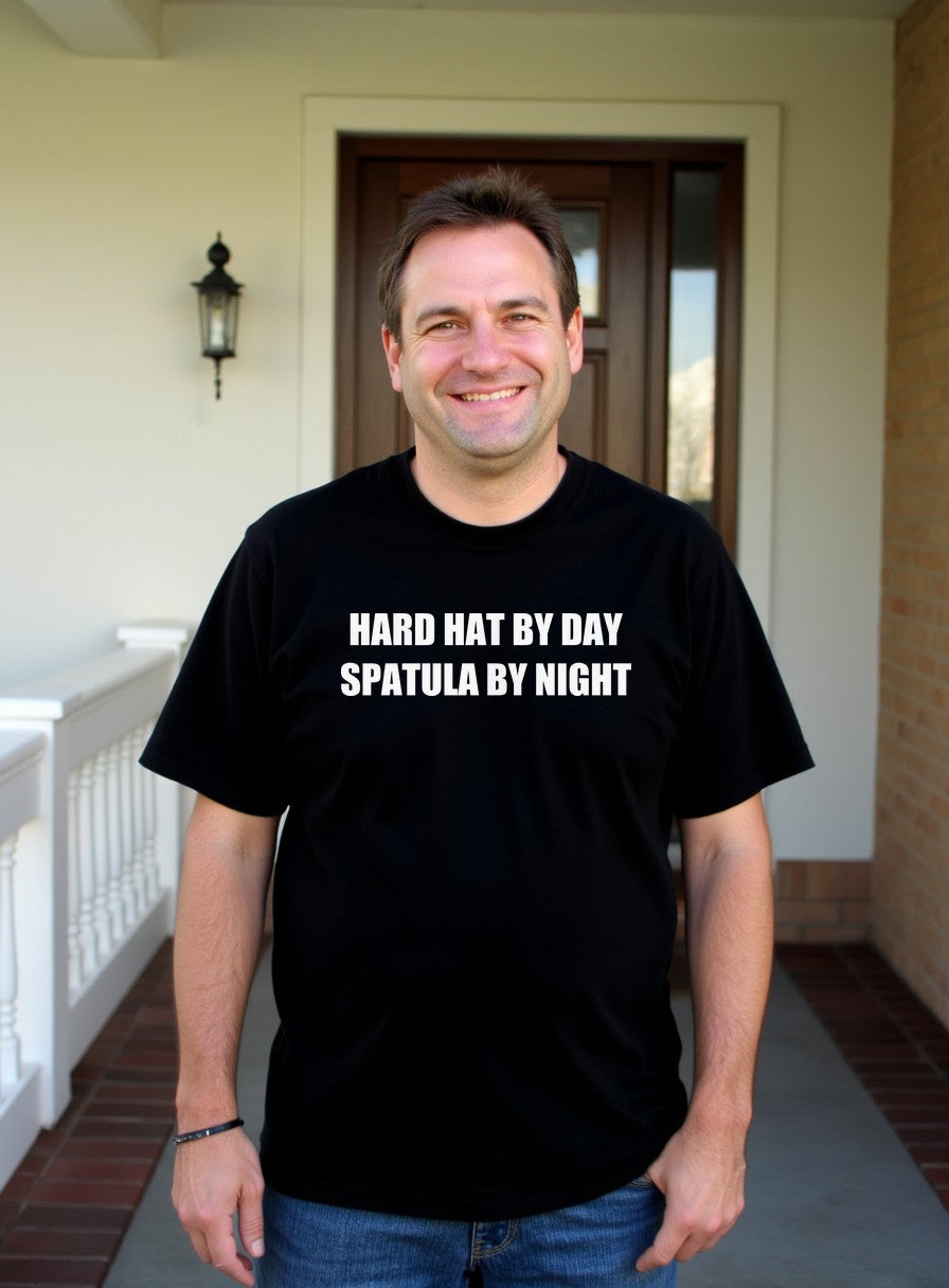 Hard Hat by Day Spatula by Night Shirt — worn lifestyle photo
