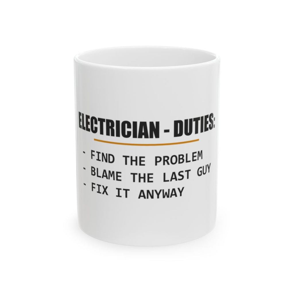 Electrician Job Duties Mug — front