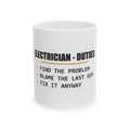 Electrician Job Duties Mug — front