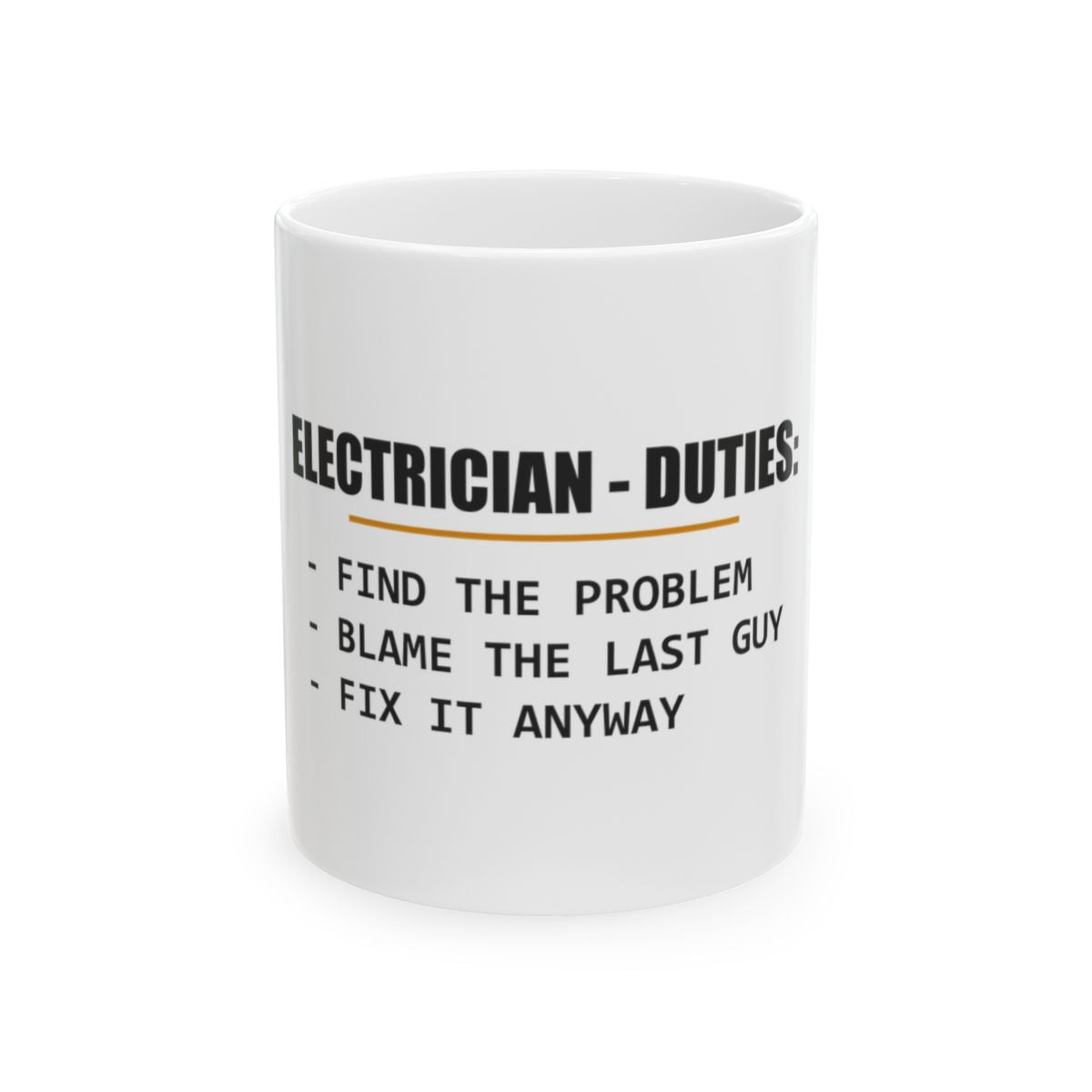 Electrician Job Duties Mug — front