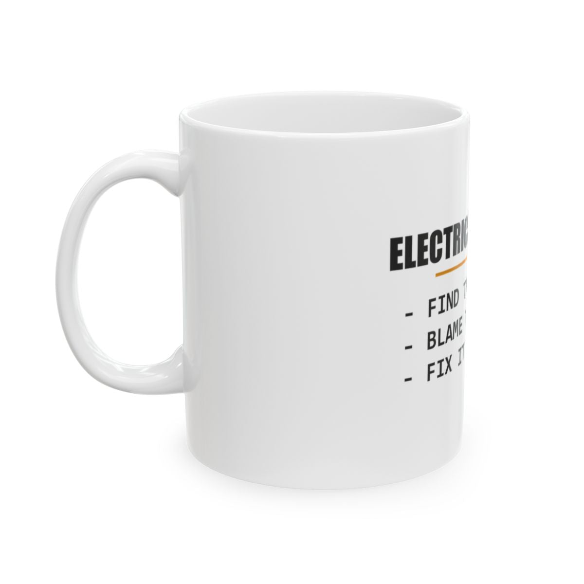 Electrician Job Duties Mug — left