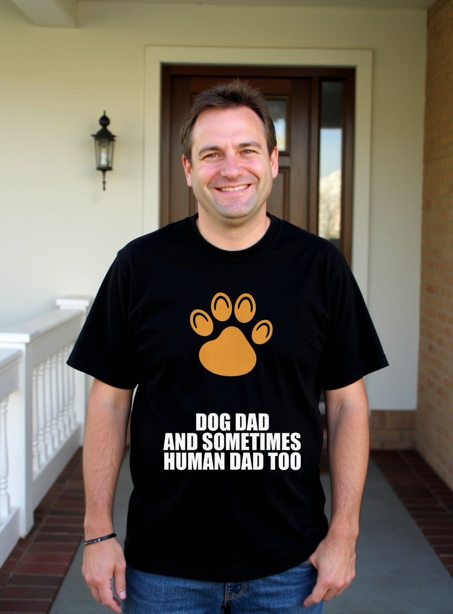 Dog Dad Shirt — worn lifestyle photo
