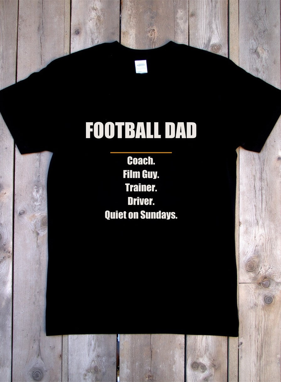 Football Dad Shirt — flat lay photo